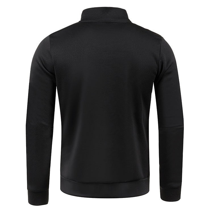 Quarter Zip Sweatshirt | Long Sleeve | High Neck | Half Zip Pullover | Men's Quarter Zip Sweaters-Chaps of London-Chaps of London