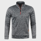Quarter Zip Sweatshirt - Men's Casual Long Sleeve Half Zip Pullover-Fashion Men Sweater Pullover Fall-Chaps of London-Dark Gray-S-Chaps of London