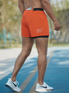 Running Shorts - 2-in-1 - Quick Dry - Gym Shorts - Men's Shorts-Sportbroek man-Chaps of London-Orange-XS-Chaps of London
