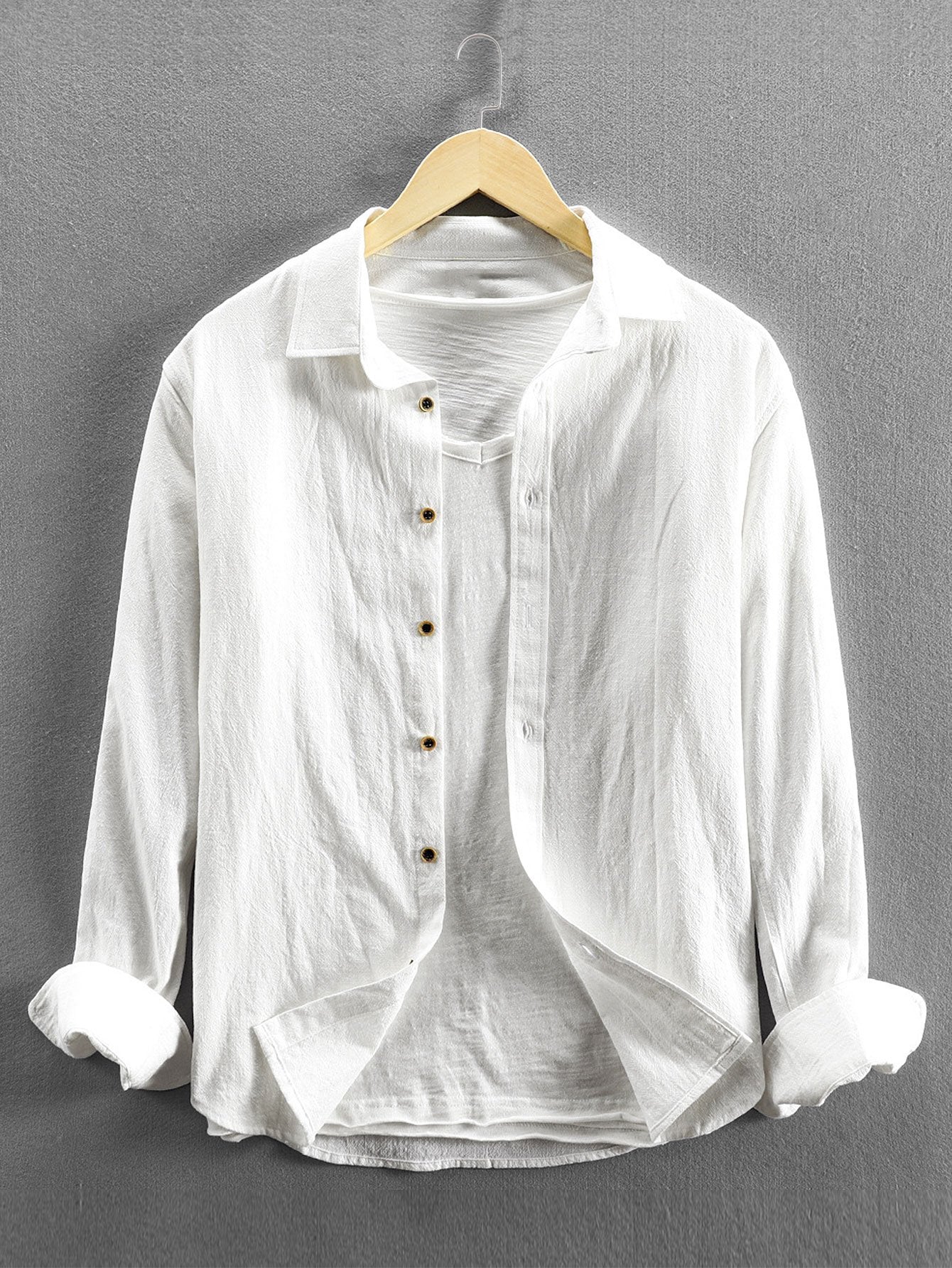 Shirt and Pants Set | Button-Up | Long Sleeve | Linen Two-Piece Set | Men's Co-Ord-Chaps of London-Chaps of London