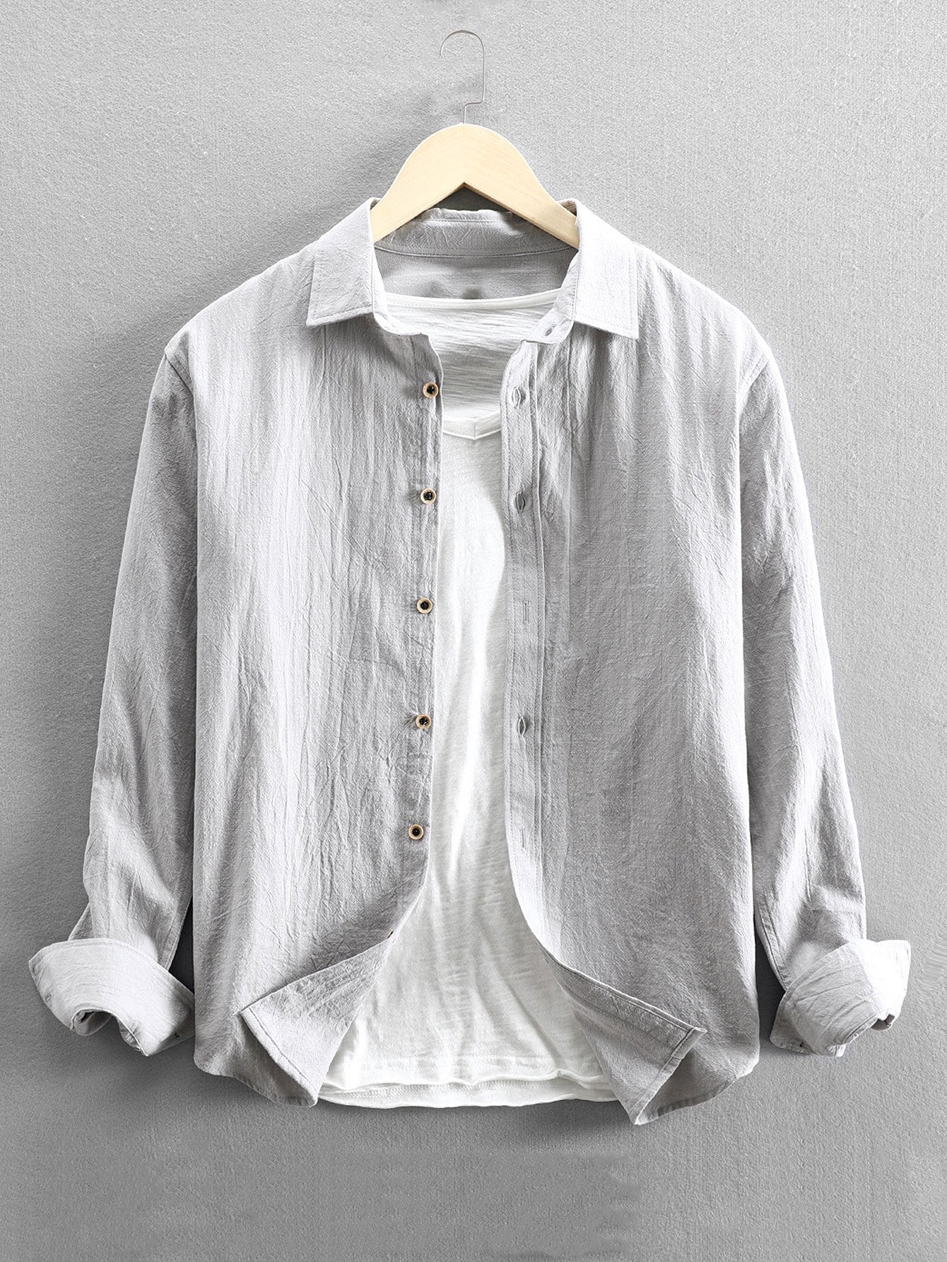 Shirt and Pants Set | Button-Up | Long Sleeve | Linen Two-Piece Set | Men's Co-Ord-Chaps of London-Chaps of London