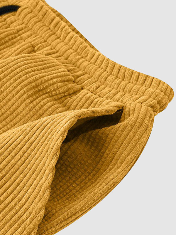 Shirt and Shorts Set | Corduroy | Short Sleeve | Two-Piece Set | Men's Co-Ord Set-Textured Polo Shirt and Short Set for Men-Chaps of London-Chaps of London