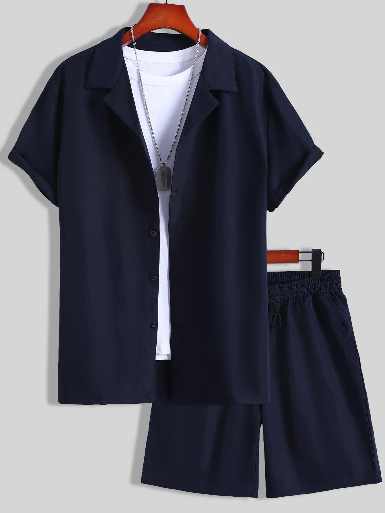 Shirt and Shorts Set | Short Sleeve | Co-Ord | Two-Piece Set | Men's Summer Sets-Chaps of London-Chaps of London