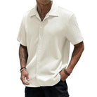 Short Sleeve Shirt | Casual | Loose Fit | Button-Up Shirt | Men's Shirts-Chaps of London-White-S-Chaps of London