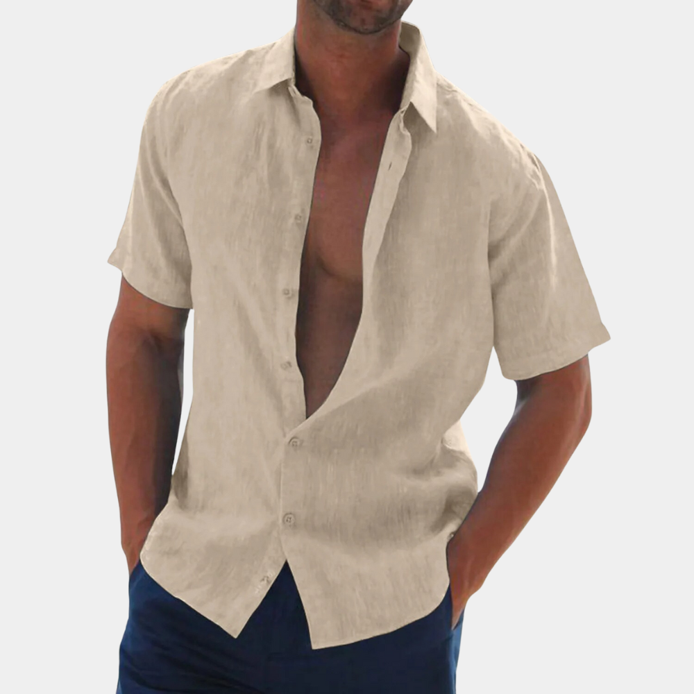 Short Sleeve Shirt - Men's Lightweight Buttoned Up Shirt for Summer-Chaps of London-Chaps of London