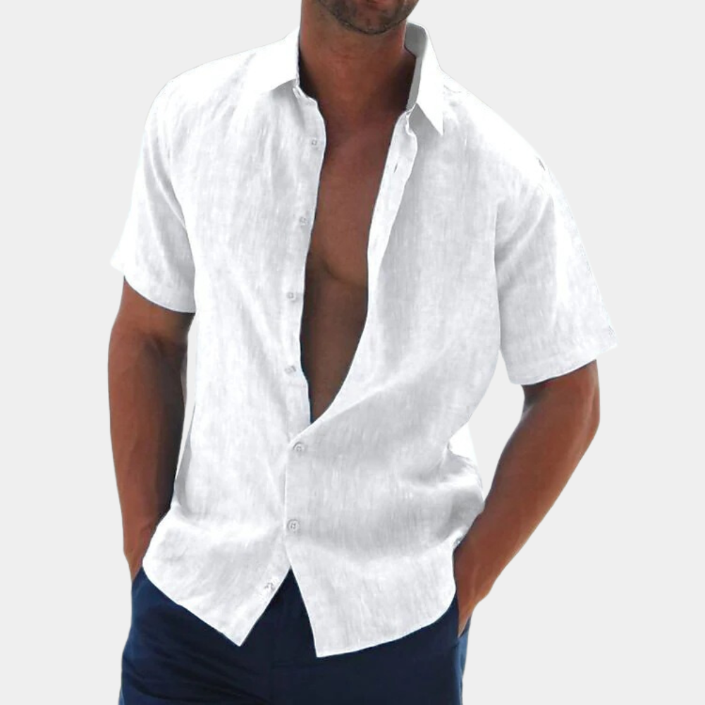 Short Sleeve Shirt - Men's Lightweight Buttoned Up Shirt for Summer-Chaps of London-Chaps of London