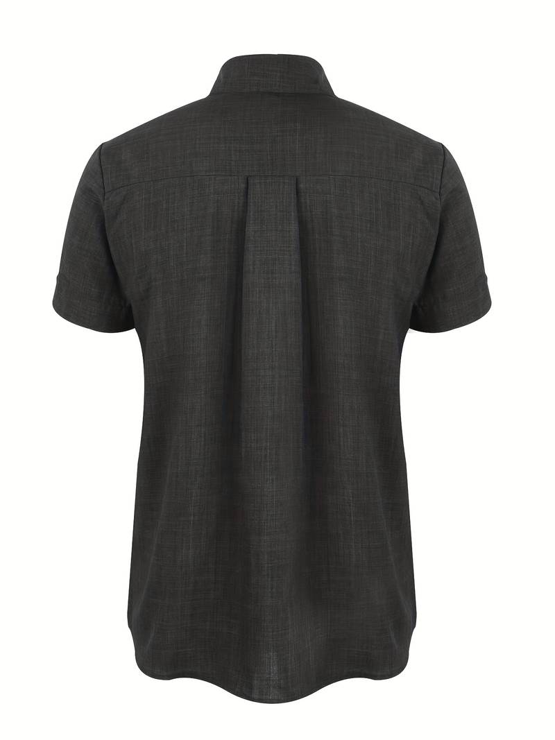 Short Sleeve Shirt - Men's Lightweight Collared Button-Up Shirt-Shirt-Chaps of London-Chaps of London