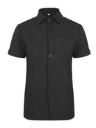 Short Sleeve Shirt - Men's Lightweight Collared Button-Up Shirt-Shirt-Chaps of London-Chaps of London