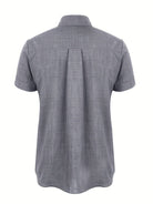 Short Sleeve Shirt - Men's Lightweight Collared Button-Up Shirt-Shirt-Chaps of London-Chaps of London