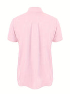 Short Sleeve Shirt - Men's Lightweight Collared Button-Up Shirt-Shirt-Chaps of London-Chaps of London