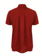 Short Sleeve Shirt - Men's Lightweight Collared Button-Up Shirt-Shirt-Chaps of London-Chaps of London