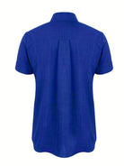 Short Sleeve Shirt - Men's Lightweight Collared Button-Up Shirt-Shirt-Chaps of London-Chaps of London