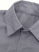Short Sleeve Shirt - Men's Lightweight Collared Button-Up Shirt-Shirt-Chaps of London-Chaps of London