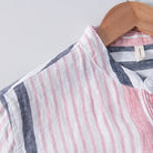 Short Sleeve Shirt | Striped | Linen | Button-Up Shirt | Men's Shirts-Chaps of London-Chaps of London