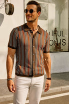 Short Sleeve Shirt | Vintage | Striped | Collared Shirt | Men's Shirts-Chaps of London-Chaps of London