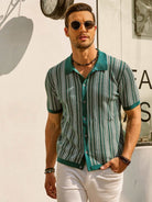 Short Sleeve Shirt | Vintage | Striped | Collared Shirt | Men's Shirts-Chaps of London-Chaps of London