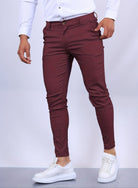 Skinny Chinos - Men's Casual Stretch Slim Fit Chino Pants-Skinny chino pants-Chaps of London-Burgundy Red-XS-Chaps of London