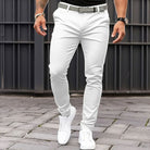 Skinny Chinos | Stretch | Slim Fit | Chino Pants | Men's Trousers-Trousers-Chaps of London-White-S-Chaps of London