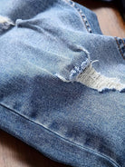 Skinny Jeans - Blue - Slim Fit - Ripped Jeans - Men's Jeans-jeans, Skinny jeans-Chaps of London-Chaps of London