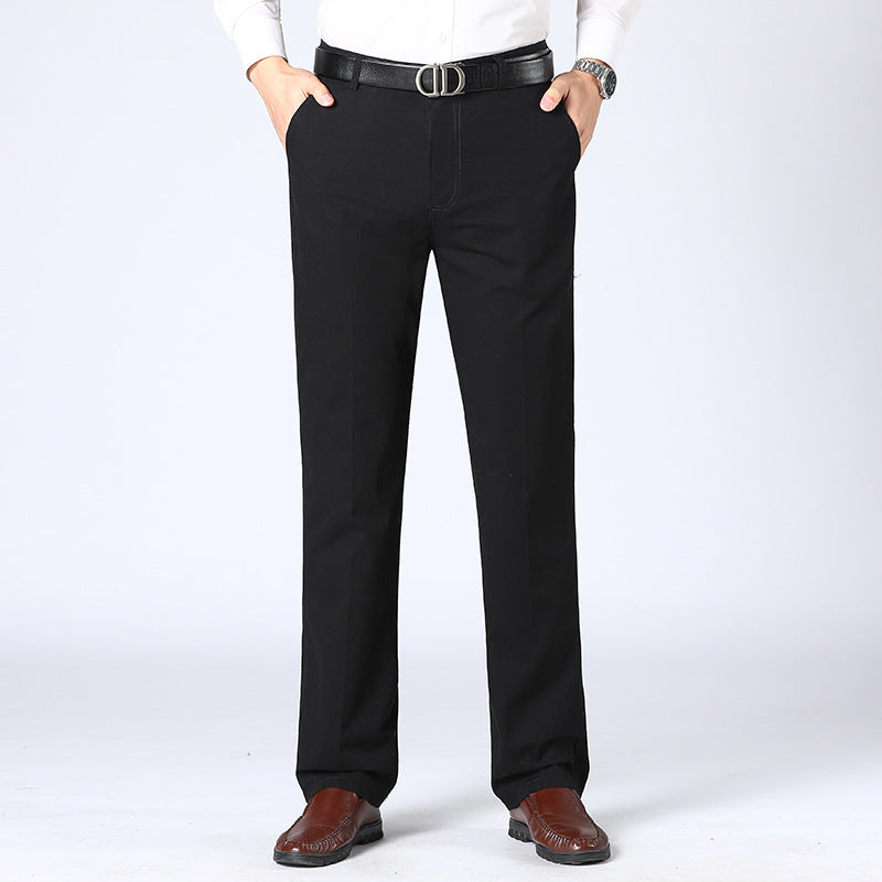 Slack Pants | Smart Casual | Straight Leg | Suit Pants | Men's Pants-Chaps of London-Black-S-Chaps of London