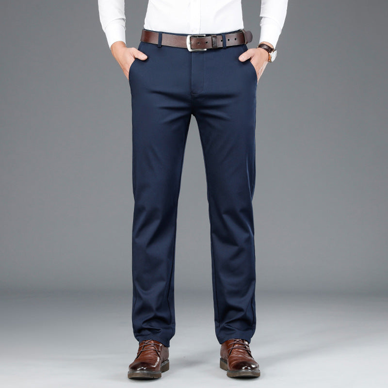 Slack Pants | Smart Casual | Straight Leg | Suit Pants | Men's Pants-Chaps of London-Dark Blue-S-Chaps of London