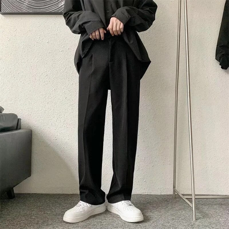 Slack Pants - Straight Leg - Loose Fit - Pleated Pants - Men's Pant's-Chaps of London-Chaps of London