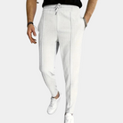 Slim Fit Joggers - Men's Skinny Elastic Waist Drawstring Sweatpants-Fashion Men Pants Chinos All-year-Chaps of London-White-S-Chaps of London