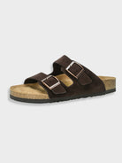 Slip-On Sandals | Flat | Orthopedic | Double Buckle Sandals | Slide Sandals-Men's Sandals-Chaps of London-Brown-35-Chaps of London