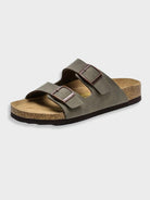 Slip-On Sandals | Flat | Orthopedic | Double Buckle Sandals | Slide Sandals-Men's Sandals-Chaps of London-Dark grey-35-Chaps of London