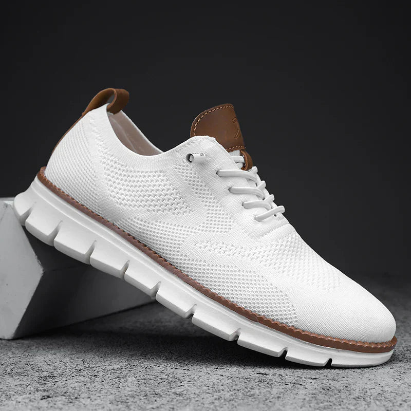 Slip-On Sneakers - Comfortable - Seamless - Mesh Sneakers - Men's Shoes-Comfortable Shoes-Chaps of London-White-37-Chaps of London