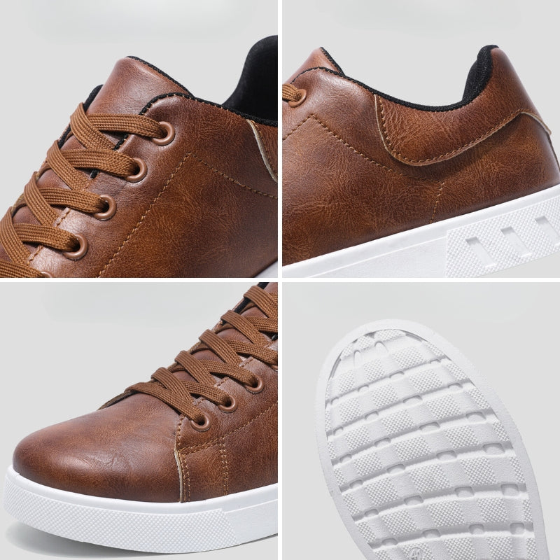 Sneakers | Leather | Comfortable | Lace-Up Sneakers | Men's Shoes-Chaps of London-Chaps of London