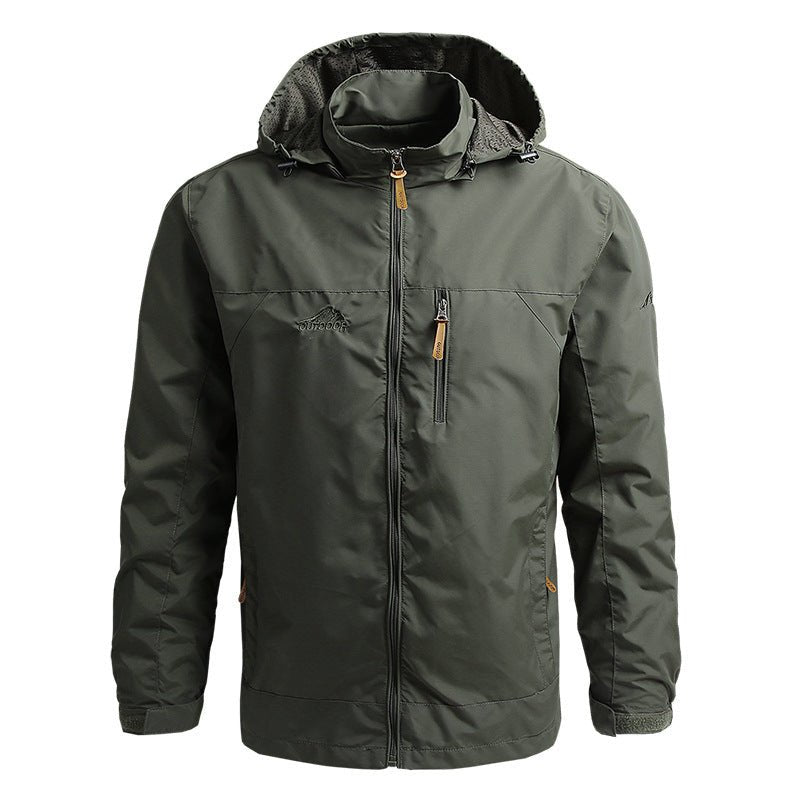 Softshell Jacket - Men's Hooded Waterproof Outdoor Windproof Jacket-Chaps of London-Green-S-Chaps of London