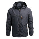 Softshell Jacket - Men's Hooded Waterproof Outdoor Windproof Jacket-Chaps of London-Grey-S-Chaps of London