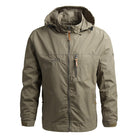 Softshell Jacket - Men's Hooded Waterproof Outdoor Windproof Jacket-Chaps of London-Khaki-S-Chaps of London
