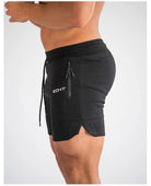 Sports Shorts - Men's Drawstring Activewear Gym Shorts with Pockets-Sportbroek man-Chaps of London-Chaps of London