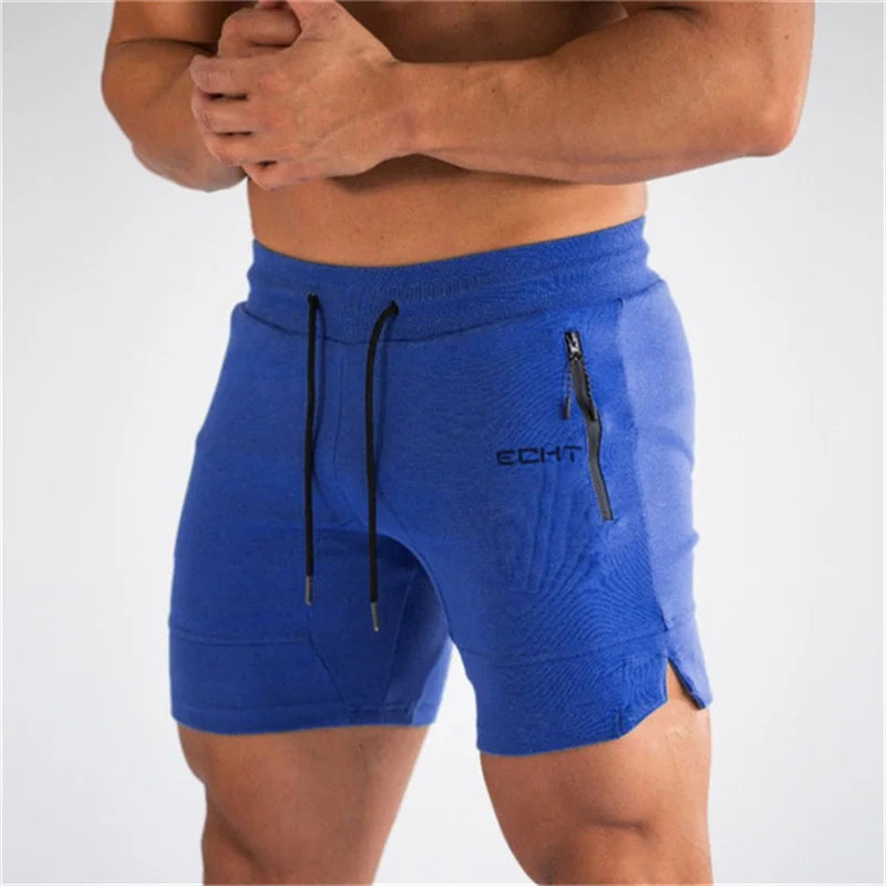 Sports Shorts - Men's Drawstring Activewear Gym Shorts with Pockets-Sportbroek man-Chaps of London-Dark Blue-S-Chaps of London