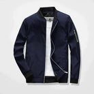 Spring Jacket - Men's Lightweight Zip-Up Bomber Jacket-Chaps of London-Dark Blue-M-Chaps of London