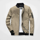 Spring Jacket - Men's Lightweight Zip-Up Bomber Jacket-Chaps of London-Khaki-M-Chaps of London