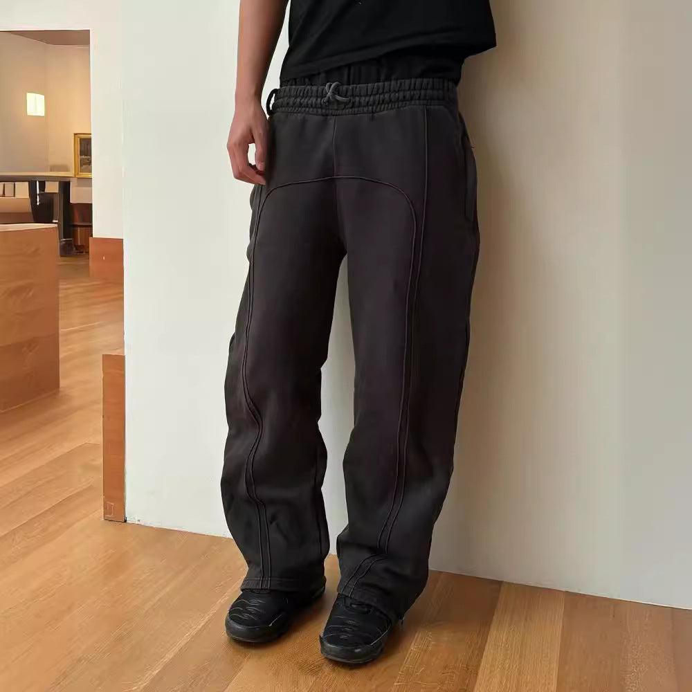 Straight Leg Joggers | Drawstring | Baggy | Straight Leg Sweatpants | Men's Joggers-Chaps of London-Chaps of London