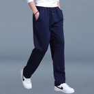 Straight Leg Joggers - Drawstring - Leisure - Sweatpants - Men's Pants-Chaps of London-Dark Blue-M-Chaps of London