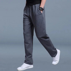 Straight Leg Joggers - Drawstring - Leisure - Sweatpants - Men's Pants-Chaps of London-Dark Gray-M-Chaps of London
