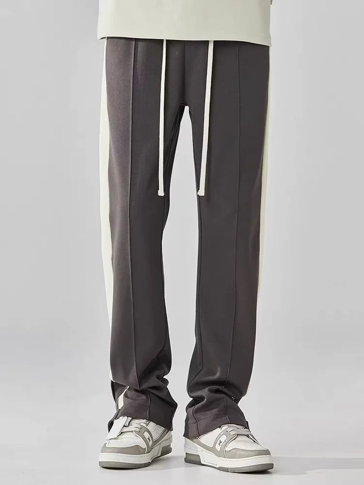 Straight Leg Pants - Drawstring - Cotton - Retro Track Pants - Men's Pants-Chaps of London-Chaps of London