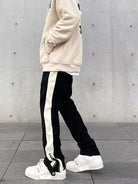 Straight Leg Pants - Drawstring - Cotton - Retro Track Pants - Men's Pants-Chaps of London-Chaps of London