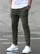 Stretch Pants - Comfortable - Drawstring - Stretch Chinos - Men's Pants-Herrenhose-Chaps Herrenmode-Light Green-S-Chaps of London