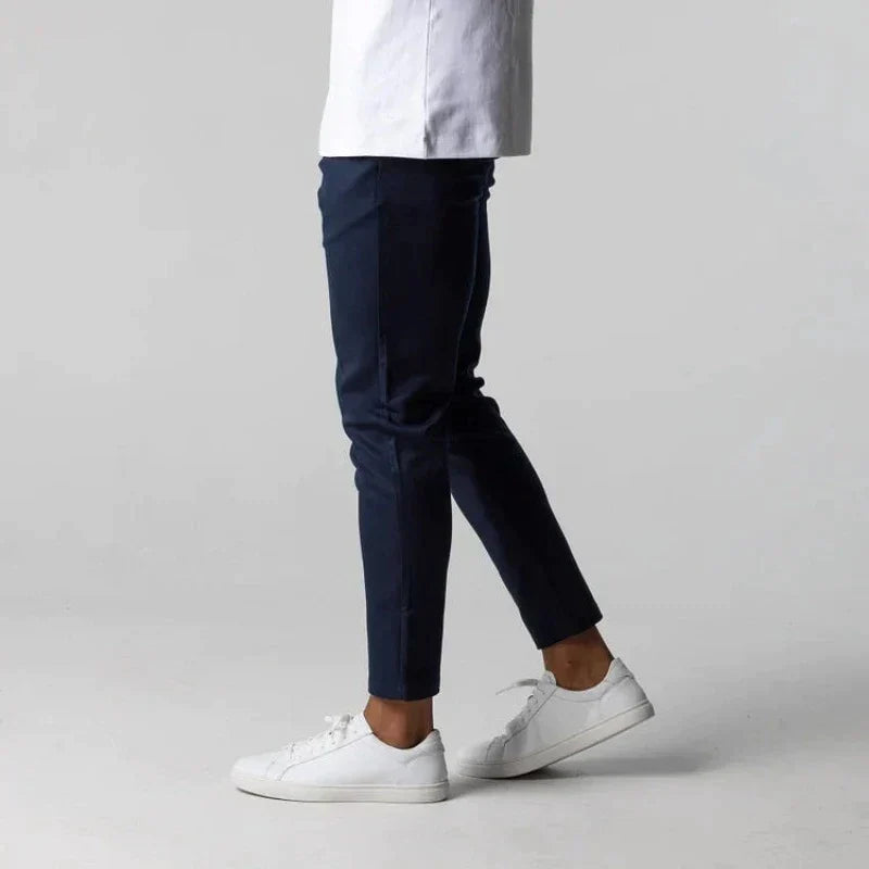 Stretch Pants | Elastic Waist | Slim Fit | Chinos | Men's Pants-Pantalon-Chaps of London-Chaps of London