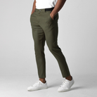 Stretch Pants | Elastic Waist | Slim Fit | Chinos | Men's Pants-Pantalon-Chaps of London-Green-XS-Chaps of London