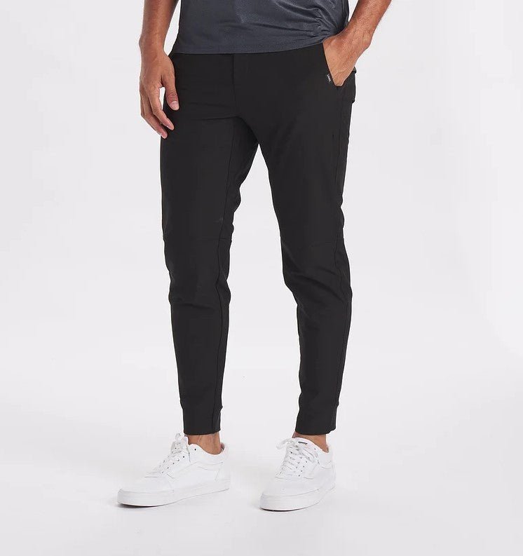 Stretch Pants - Men's Casual Elastic Waist Skinny Pants-Chinos-Chaps of London-Black-S-Chaps of London