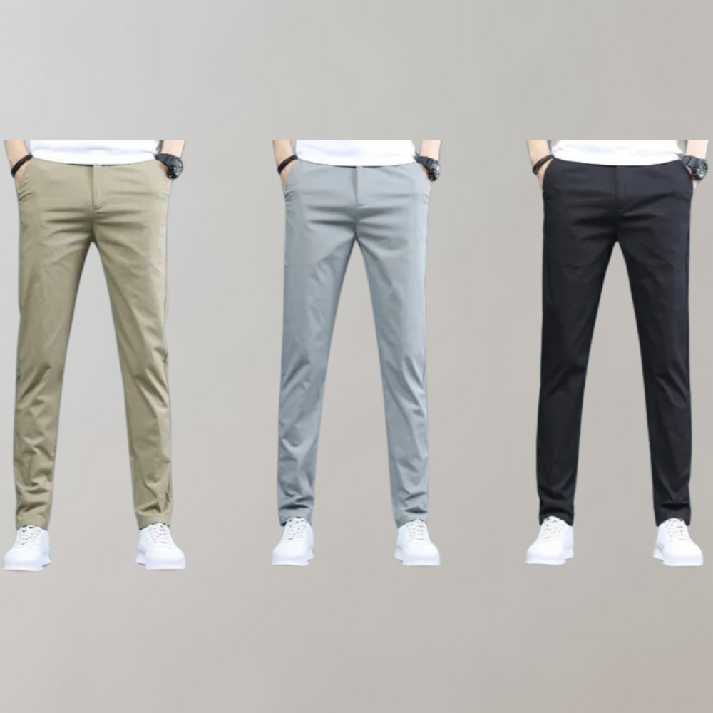 Stretch Pants | Skinny | Elastic Waist | Chino Pants | Men's Pants-Fashion Men Pants Chinos All-year-Chaps of London-Chaps of London