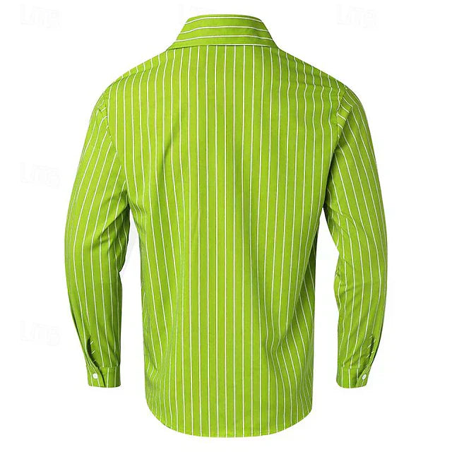 Striped Shirt | Long Sleeve | Slim Fit | Buttoned Up Shirt | Men's Shirts-Chaps of London-Chaps of London