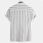 Striped Shirt - Summer - Buttoned Up - Short Sleeve Shirt - Men's Shirts-Chaps of London-Chaps of London